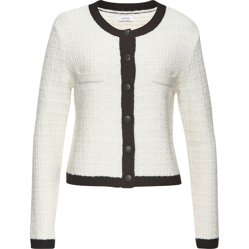 LASCANA Kardigán krémová / čierna 62961253