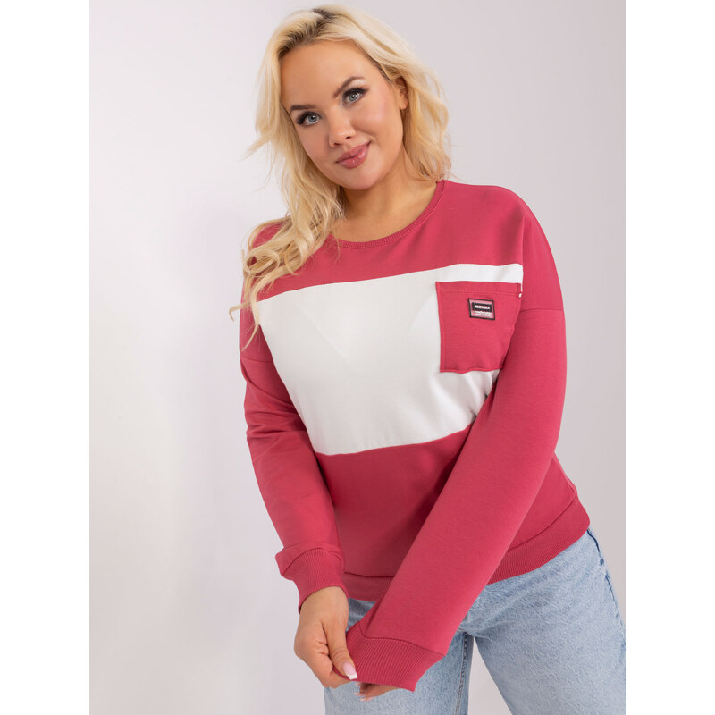 RELEVANCE Malinové tričko s vreckom RV-BZ-9238.29-coral 57954182