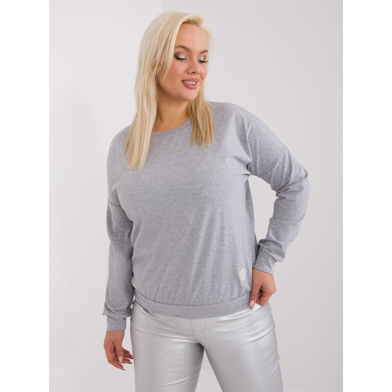 RELEVANCE Sivé jednofarebné tričko RV-BZ-9258.22-grey 57953994