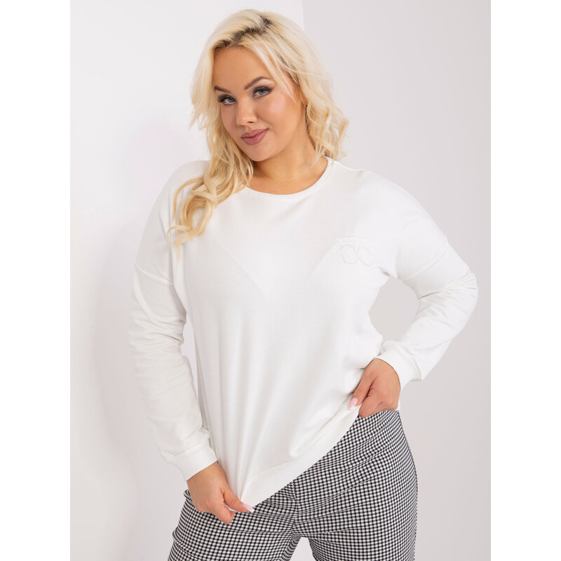 RELEVANCE Biele tričko s nášivkou -RV-BZ-9312.28P-white 57954204