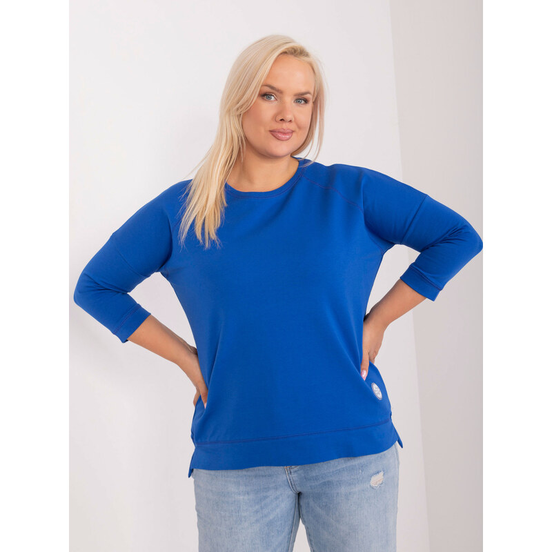 RELEVANCE Modrá ľahká basic mikina RV-BZ-9221.95-kobalt 57955600