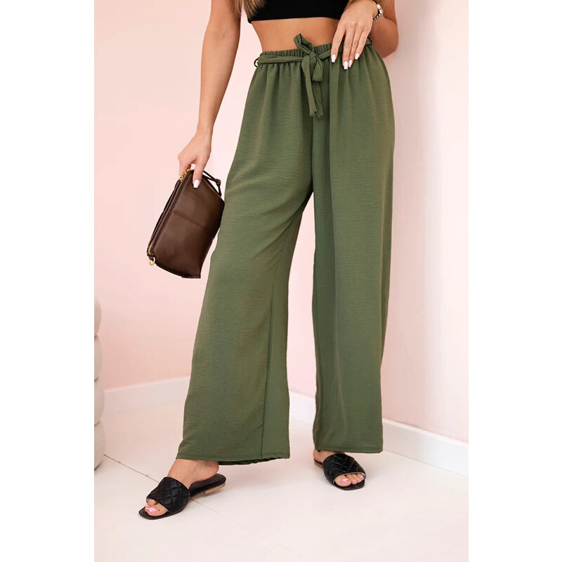 Dámske nohavice 5878 khaki - Kesi 62958123