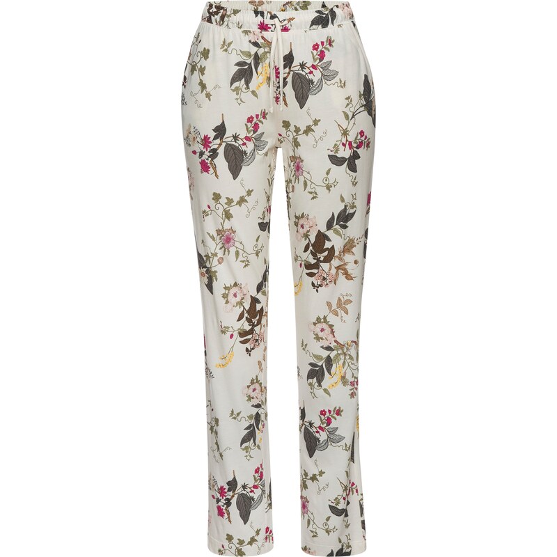 LASCANA Pyžamové nohavice hnedá / zelená / ružová / biela 62961316