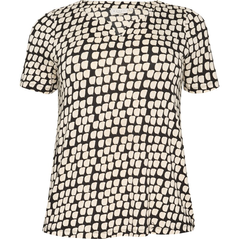 KAFFE CURVE Tričko Mella béžová / slonová kosť / čierna 62961554