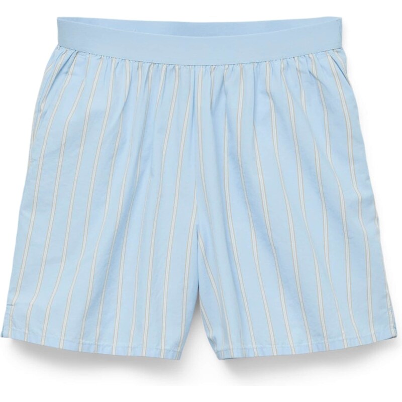 VERO MODA Nohavice VMCharlotte tmavobéžová / svetlomodrá / biela 63162108