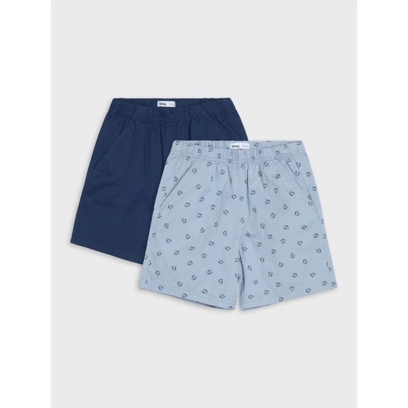 Sinsay - Súprava 2 šortiek - oceľovo modrá 65761495