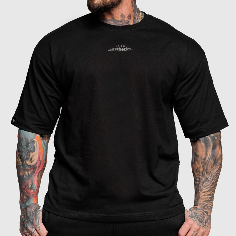 Oversize tričko Iron Aesthetics Major, čierne 59481933