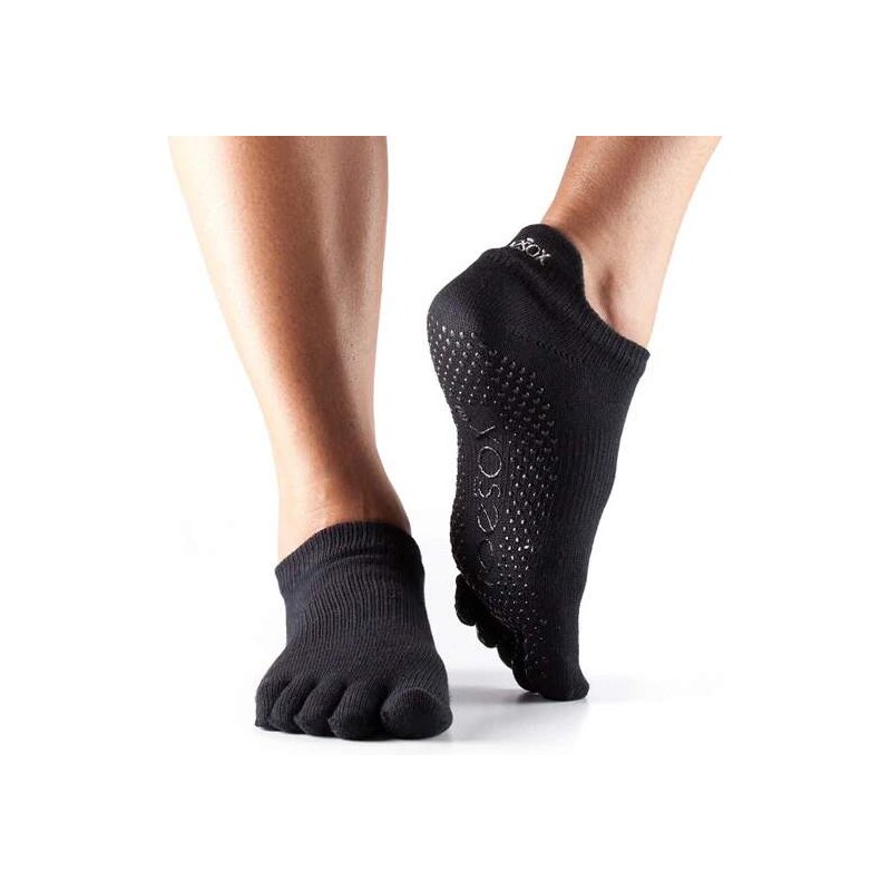 LOW RISE prstové členkové ponožky ToeSox - BLACK čierna XS 1 pár 62967392