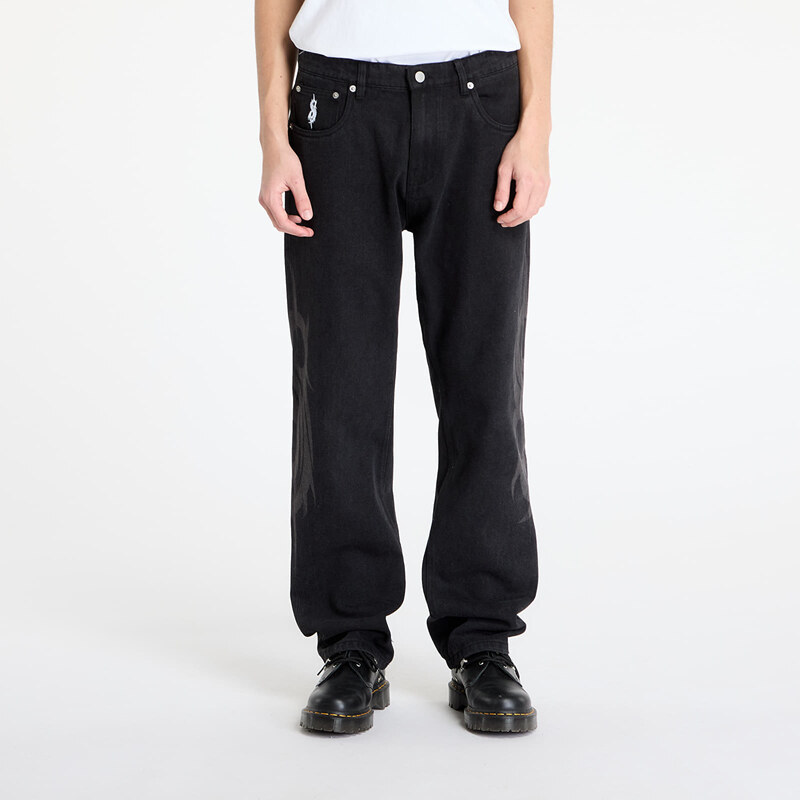 Kalhoty PLEASURES x Slipknot 5 Pocket Pant Black 30 62969389