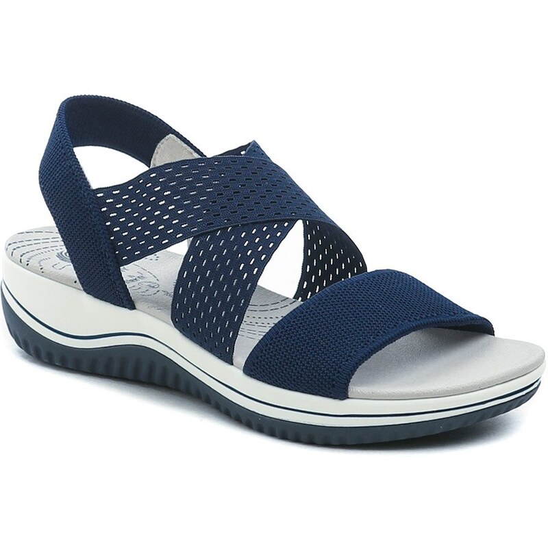 Jana 8-28768-42 navy dámske sandále šírka H 62971552