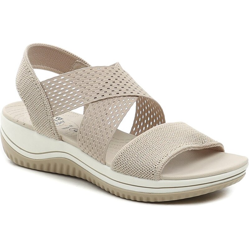 Jana 8-28768-42 zlato béžové dámske sandále šírka H 62971553