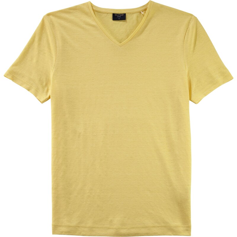 Pánske žlté ľanové tričko OLYMP 62971771