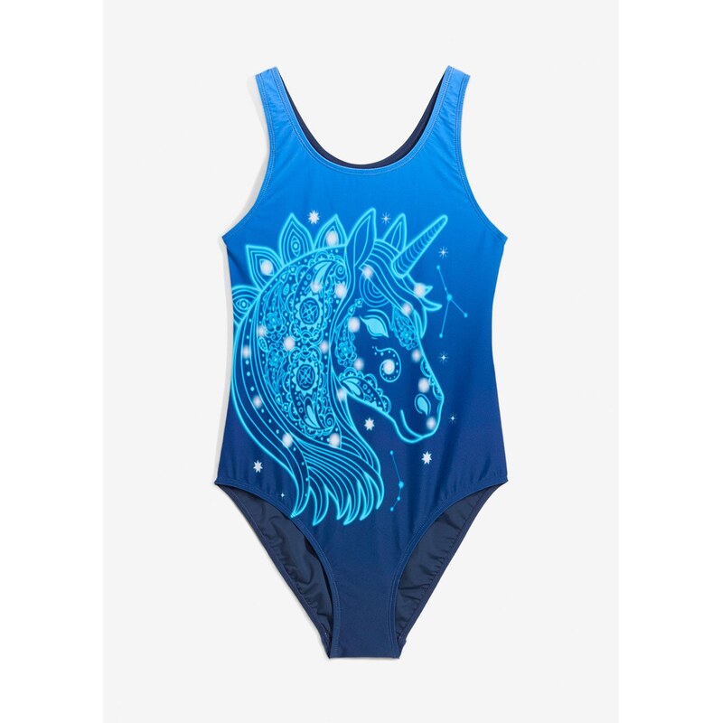 bonprix Jednodielne plavky, farba modrá 62972082