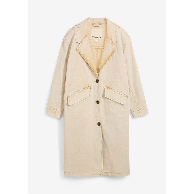 bonprix Trenčkot z twillu, farba béžová 62972113