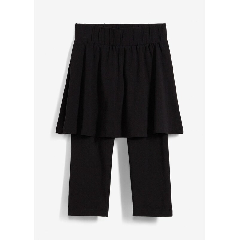 bonprix Capri legíny s integrovanou sukňou, farba čierna 62972196