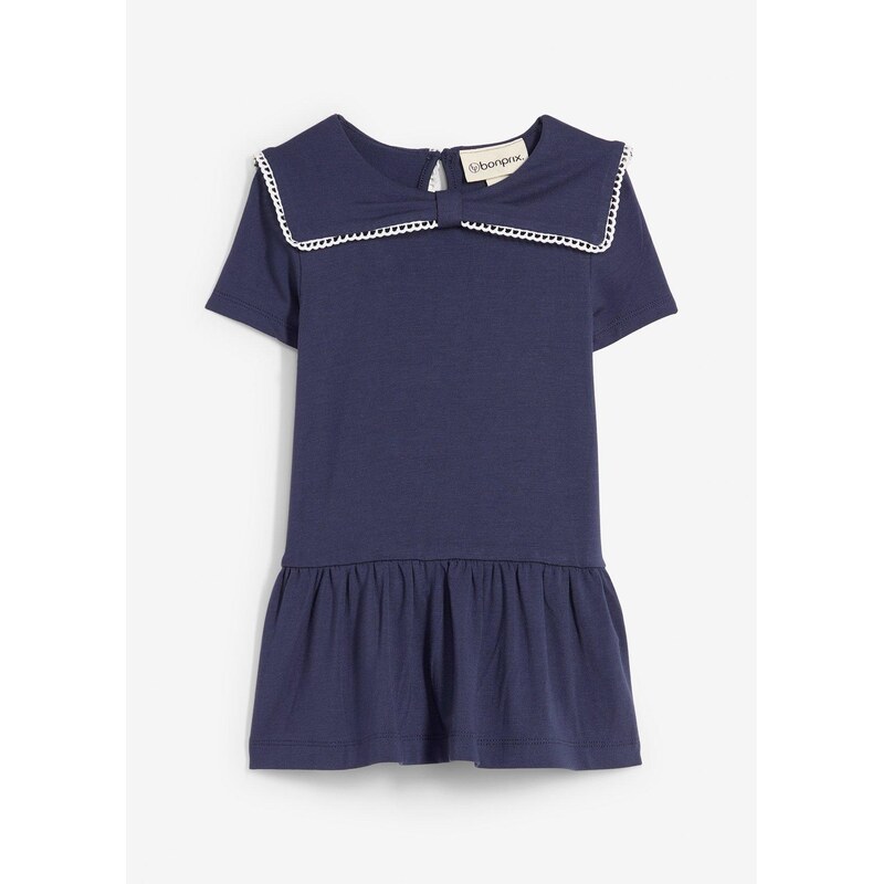 bonprix Džersejové šaty z padavej viskózy, farba modrá 62972405