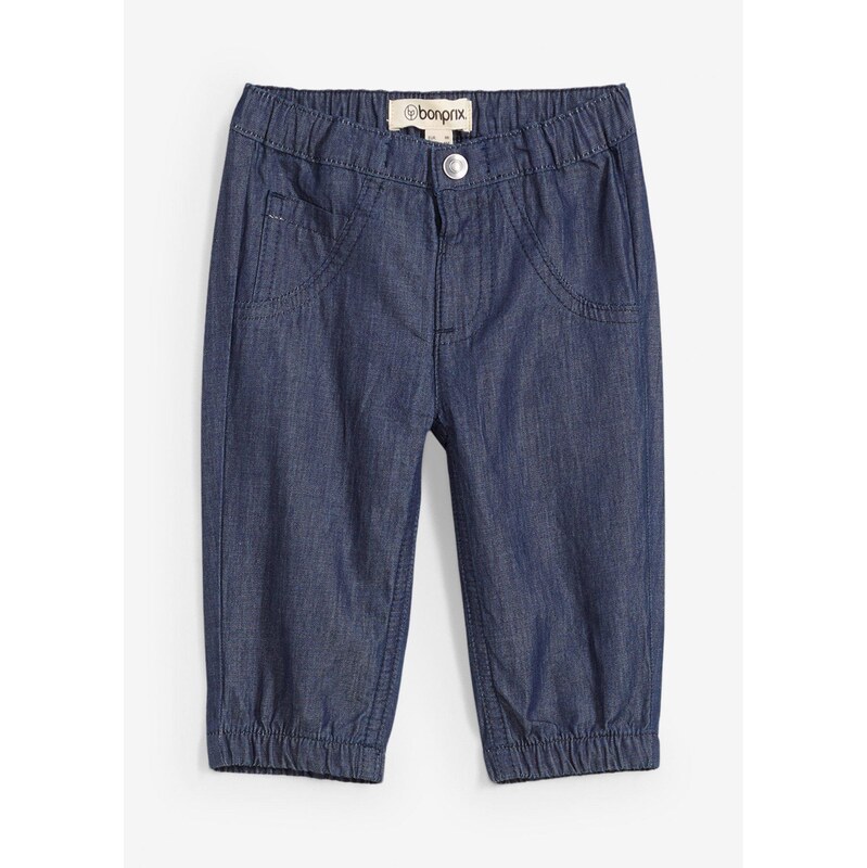 bonprix Detské džínsy bez zapínania z čistej bio bavlny, farba modrá 62972414