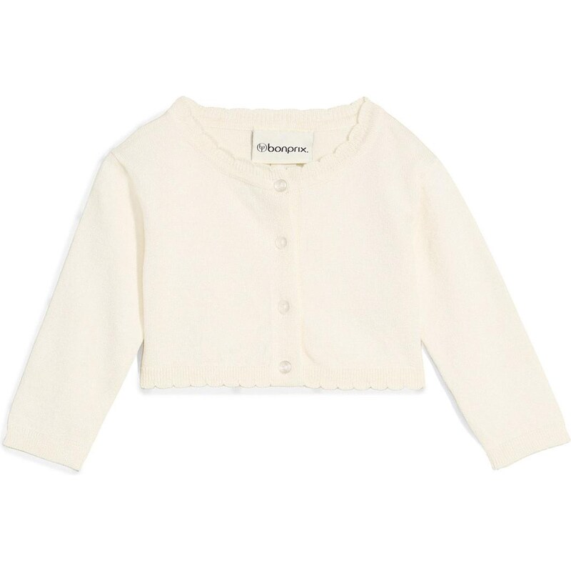 bonprix Pletené bolero z mäkkého viskózového mixu, farba biela 62972417