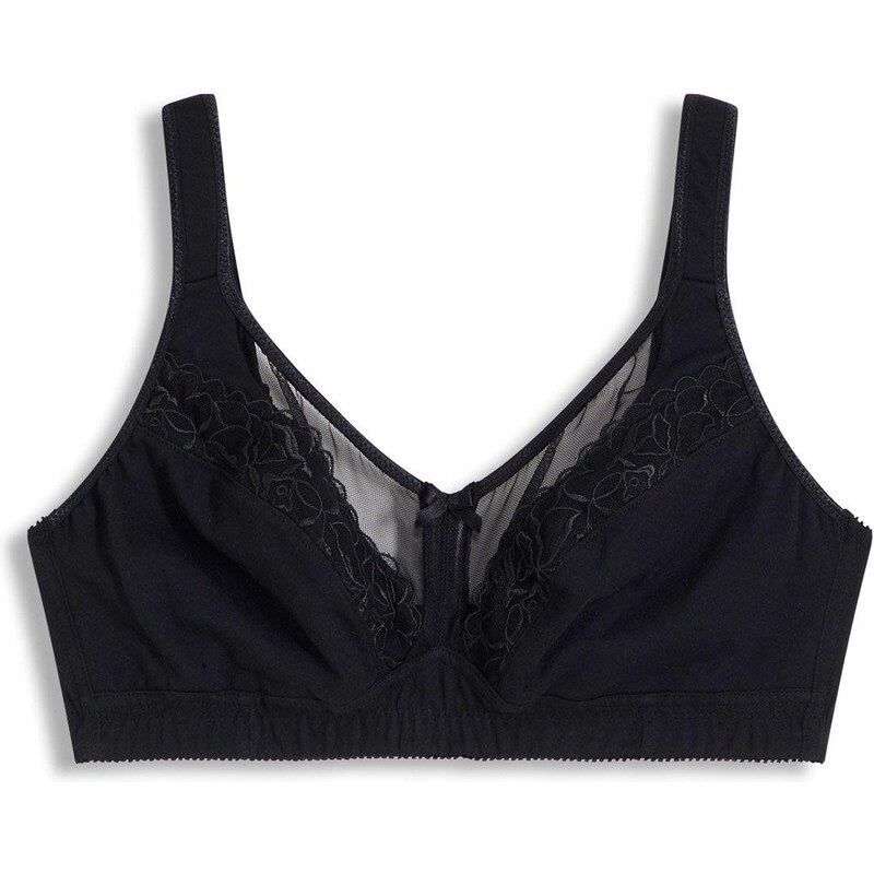 bonprix Odľahčujúca podprsenka bez kostíc, s bavlnou, farba čierna 62972616
