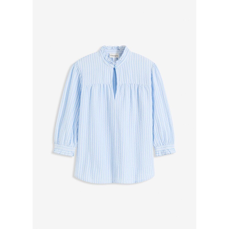 bonprix Pásikovaná blúzka, farba modrá 62972638