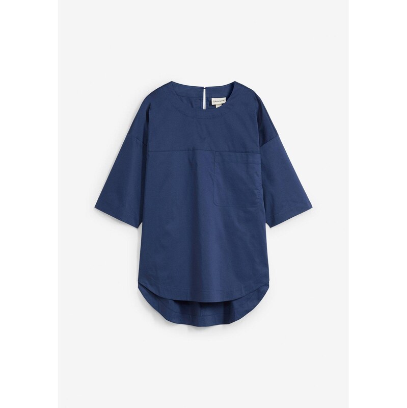 bonprix Blúzkové tričko, oversized, farba modrá 62972749