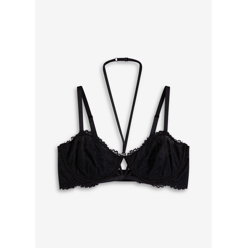 bonprix Bardotka podprsenka s kosticami, farba čierna 62972765