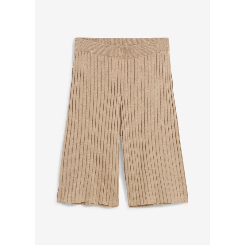 bonprix Pletené bermudy s vysokým pásom z viskózového mixu, farba 62972856