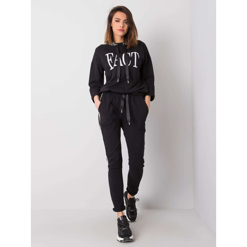 RELEVANCE Čierna dámska tepláková súprava Fact RV-KMPL-6421.06-black 57948540