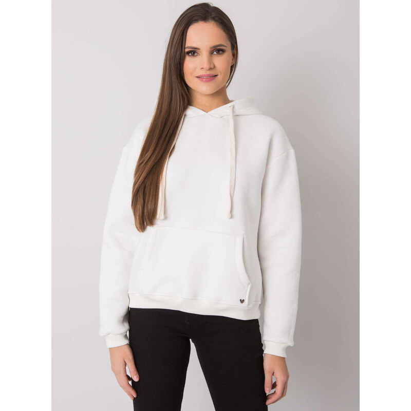 BASIC FEEL GOOD Smotanová dámska mikina s kapucňou RV-BL-7306.41-ecru 29265486
