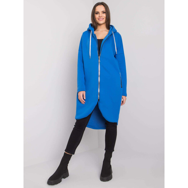 RELEVANCE Modrá dámska dlhá mikina na zips RV-BL-5775.17X-blue 57951023