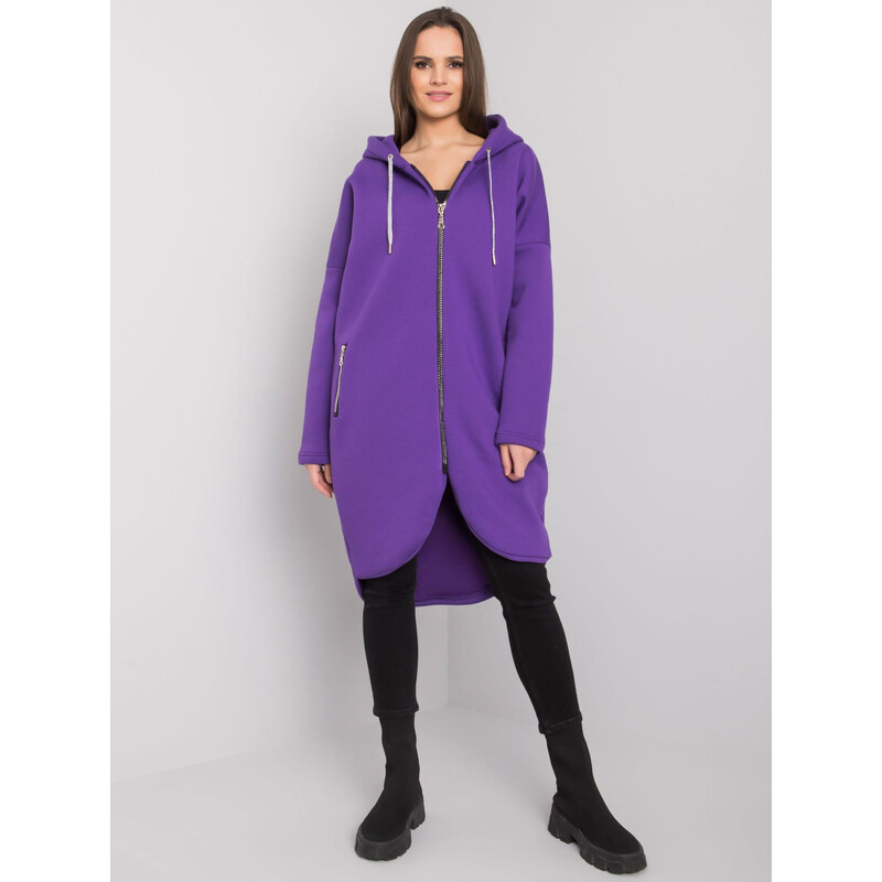 RELEVANCE Fialová dámska dlhá mikina na zips RV-BL-5775.17X-purple 57951024