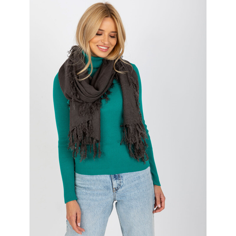 BASIC Tmavosivý šál so strapcami AT-SZ-1285.65P-dark gray 37113388