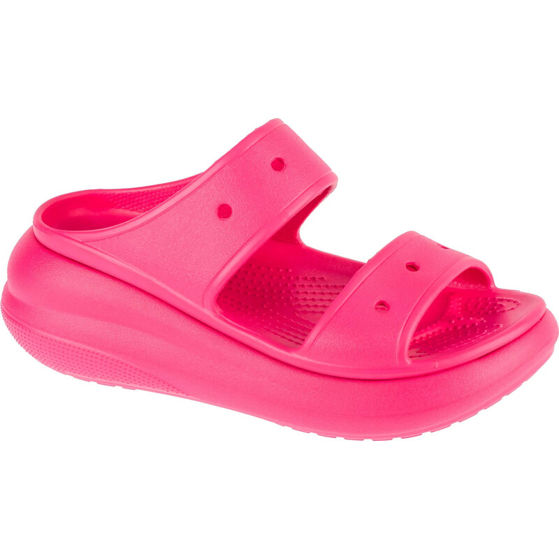 Tmavoružové dámske nazuváky na platforme Crocs Classic Crush Sandal 63233274