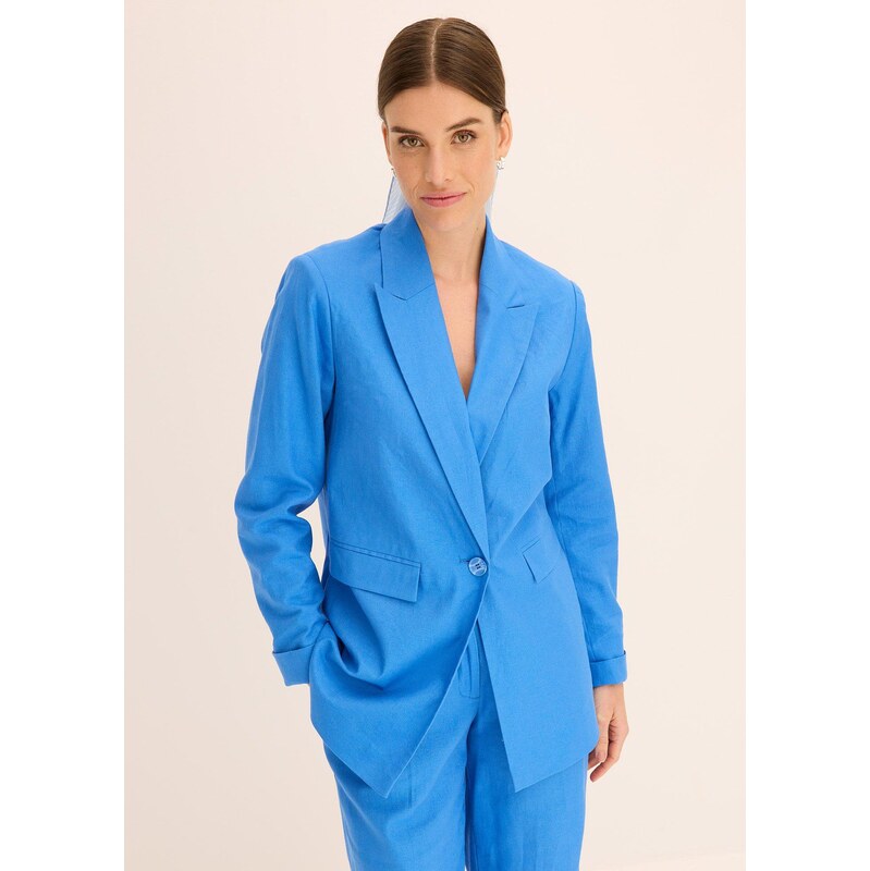 bonprix Plátený blejzer, farba modrá 62972524