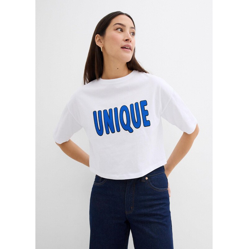 bonprix Tričko z čistej bavlny, farba biela 62972626