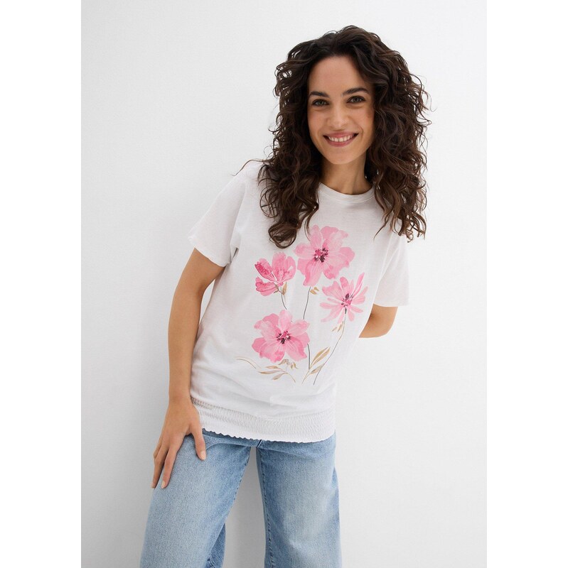 bonprix Tričko z bio bavlny, farba biela 62972834