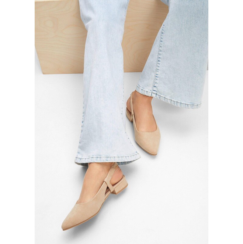 bonprix Lodičky Sling, farba béžová 62972833