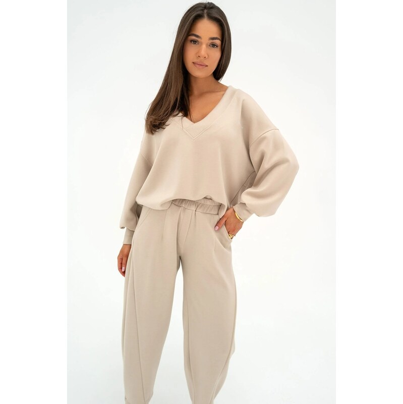 Mosquito Dámska tepláková mikina soft Ollie Beige béžová, Farba béžová 62973936