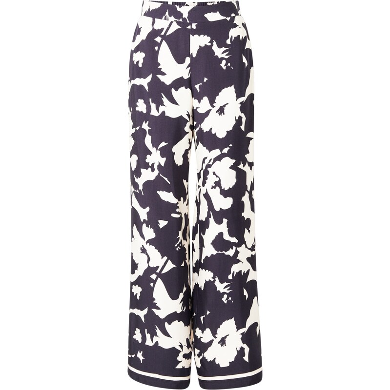 COMMA Nohavice slivková / biela 63166273