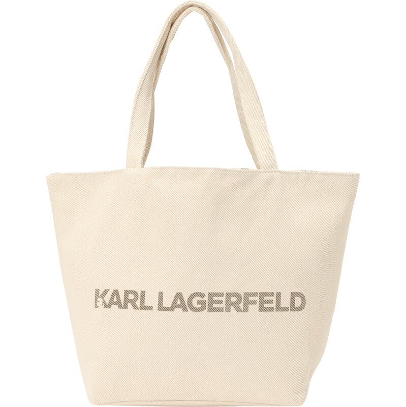Karl Lagerfeld Shopper tmavošedá / olivová / prírodná biela 62978714