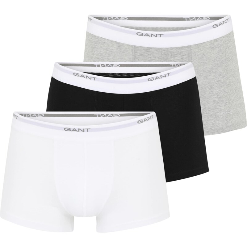 GANT Boxerky svetlosivá / sivá melírovaná / čierna / biela 62978916