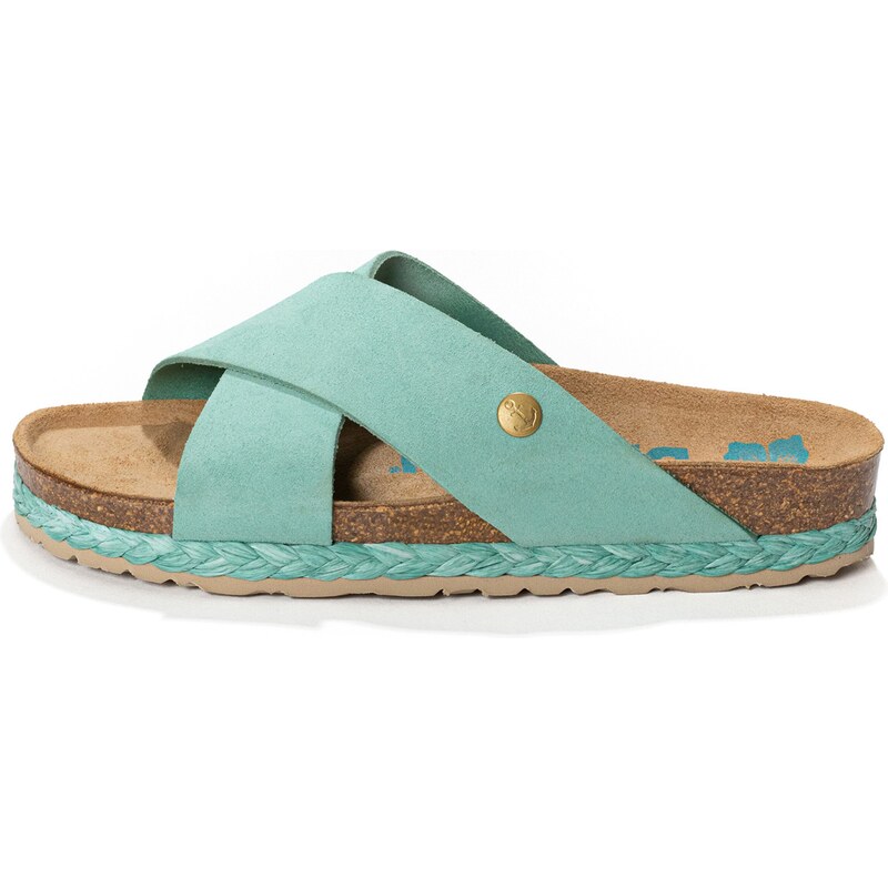 Bayton Šľapky Burgos tyrkysová / hnedá 63145323