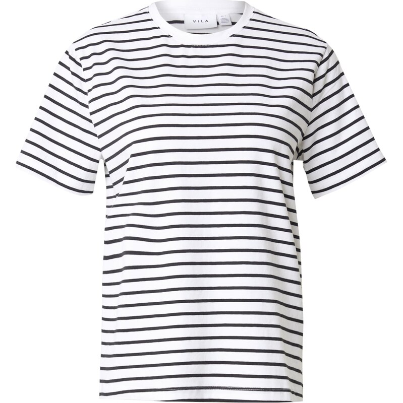 VILA Tričko VINora čierna / biela 62978724