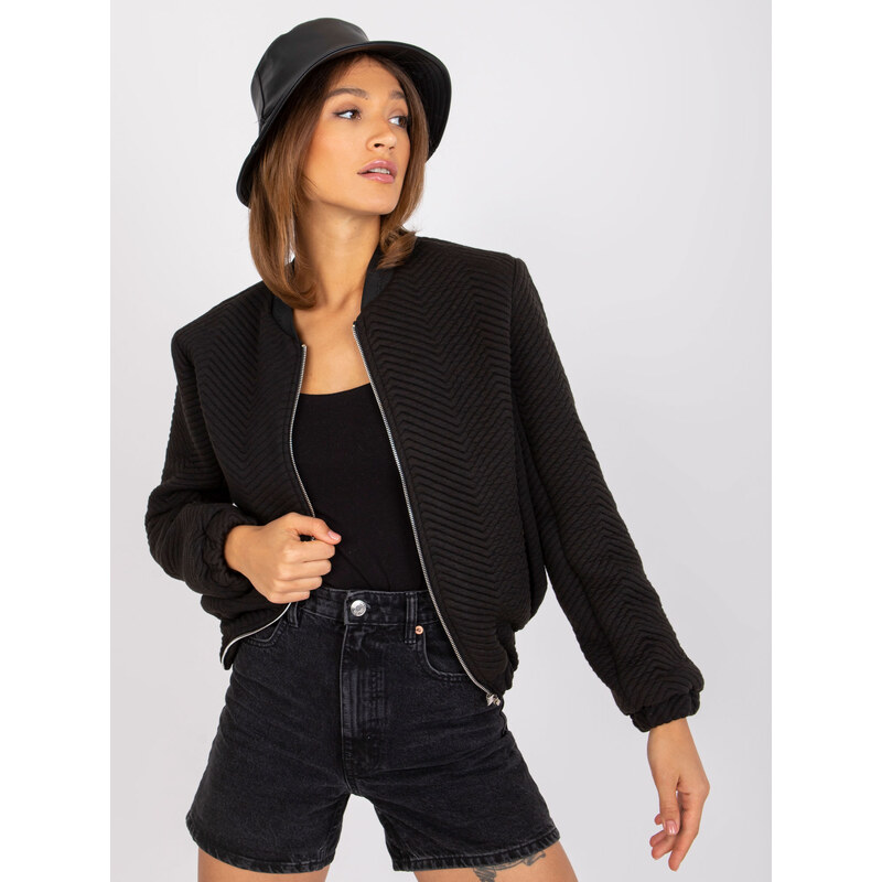 RUE PARIS Čierny prešívaný bomber Haiti -RV-KR-006.16-black 57949540