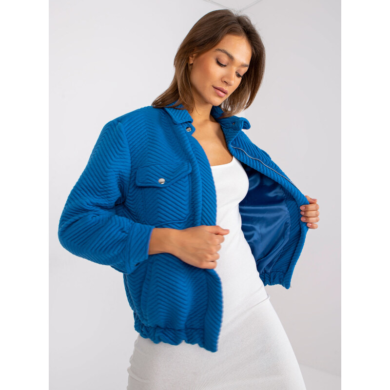RUE PARIS Modrá prechodná bunda Tivoli s prešívaním -RV-KR-007.95P 57949541