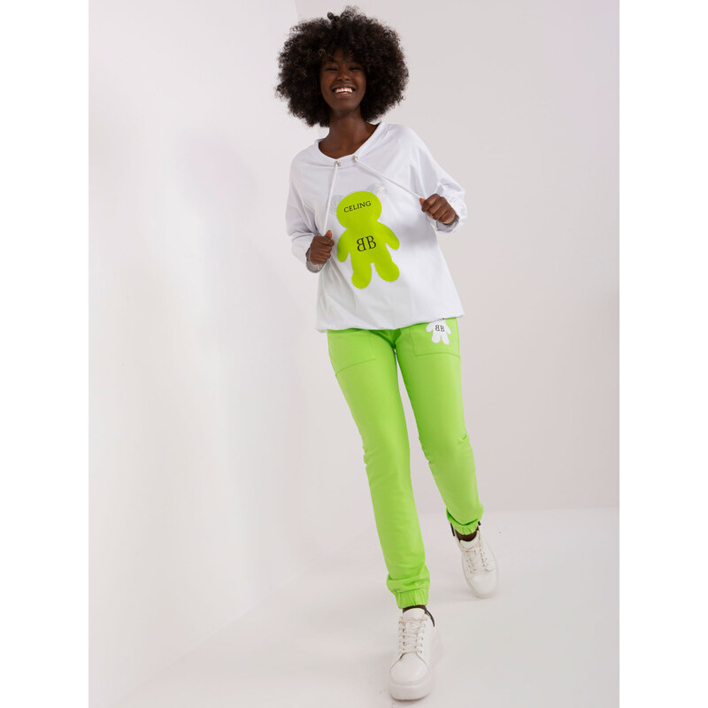 RELEVANCE Svetlozeleno-biela tepláková súprava RV-KMPL-8727.25X-light 57952464