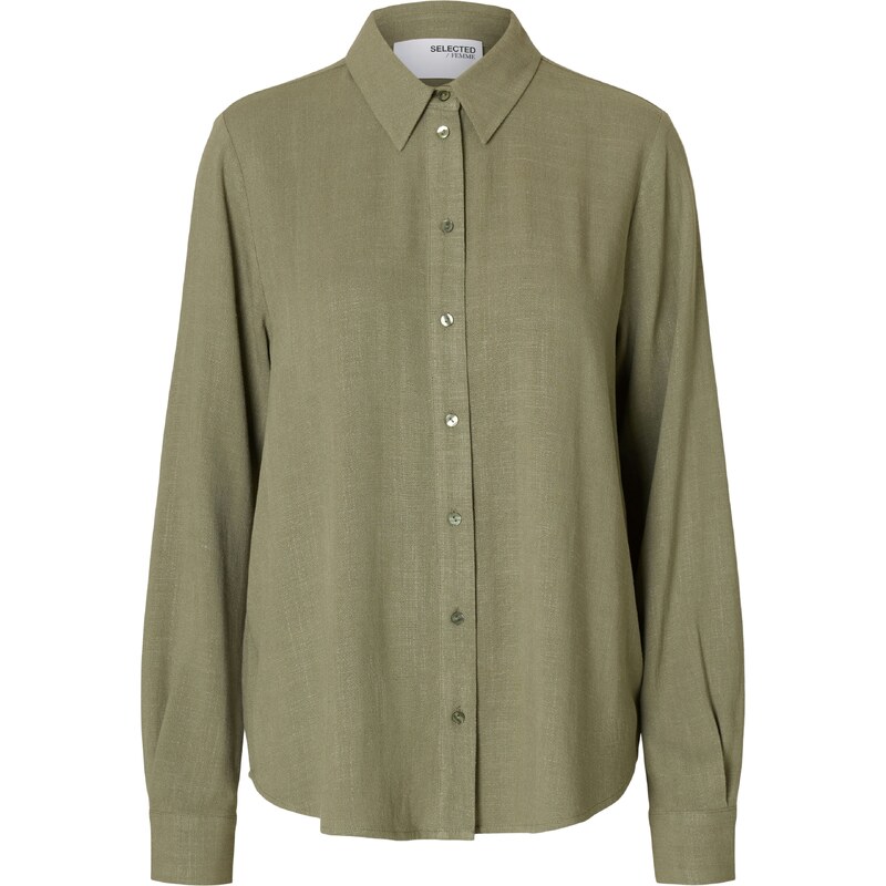 SELECTED Blúzka SLFViva olivová 63154420