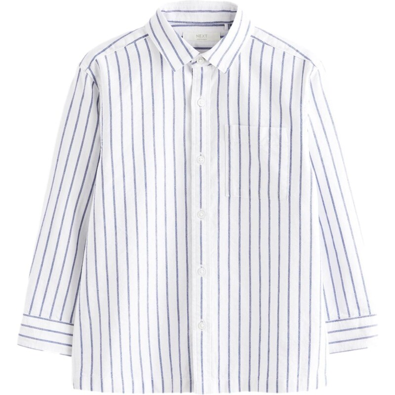 Next Košeľa námornícka modrá / šedobiela 62977898