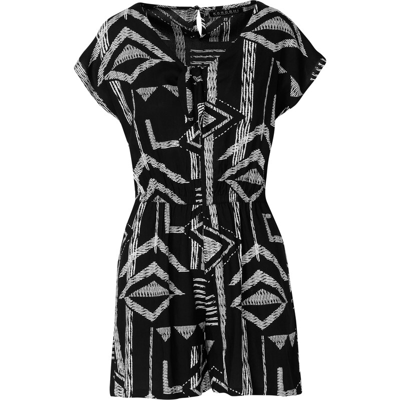 KOROSHI Overal čierna / biela 63158222