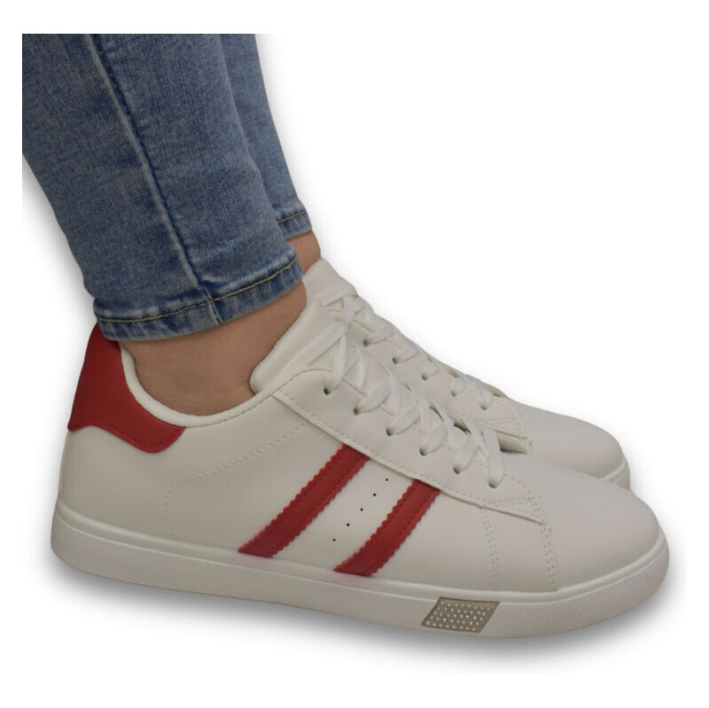 SS Dámske bielo-červené tenisky VIVIEN 62984958